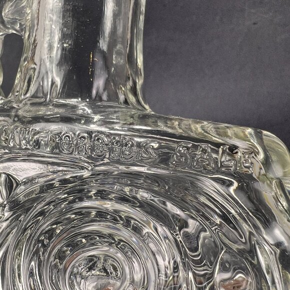 VTG Old Forester KY Whiskey Bottle Decanter Kimble Glass Co Embossed Swirls 50's - Picture 13 of 16